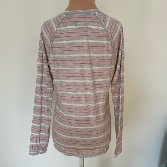 Smartwool Ash Heather Stripe Merino 150 Baselayer Long Sleeve Shirt EUC Size M - Picture 5 of 12